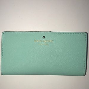 Kate Spade Mint green leather wallet